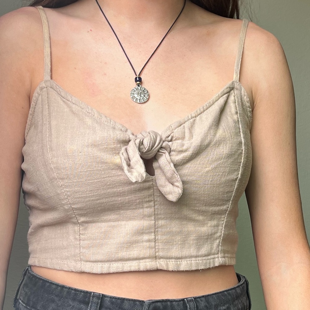 American Eagle Tie front crop top